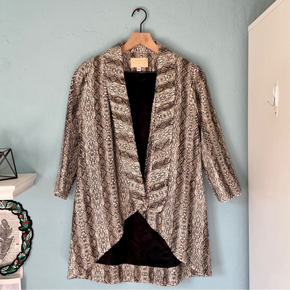 vintage alberto makali snakeskin textured patterned cardigan jacket